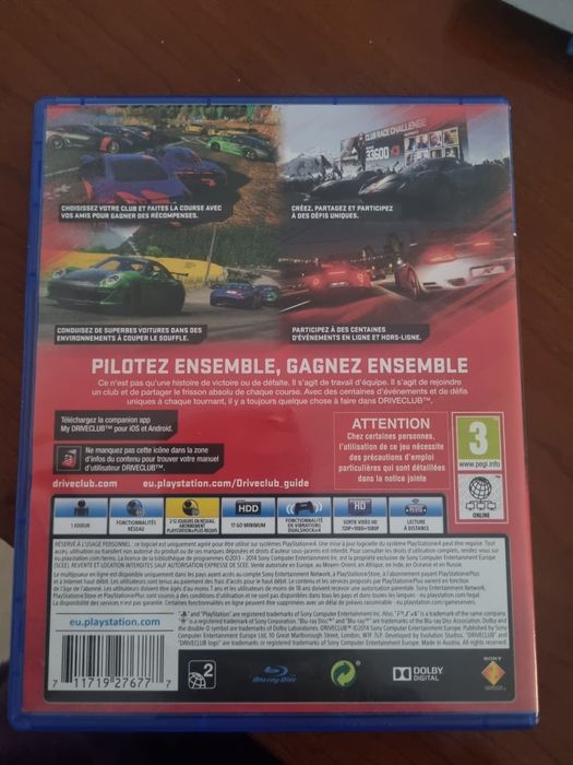 Jogo ps4 driveclub