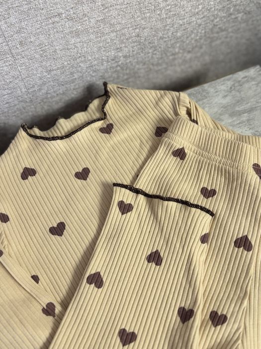 Легкий комплект у рубчик,лосини і лонгслів 92р