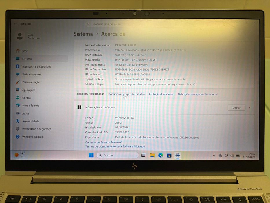 HP Elitebook 840 G8 | i5-1135G7 11ª Geração | 16GB | SSD 256GB | Iris Xe Graphics | 14″ FHD