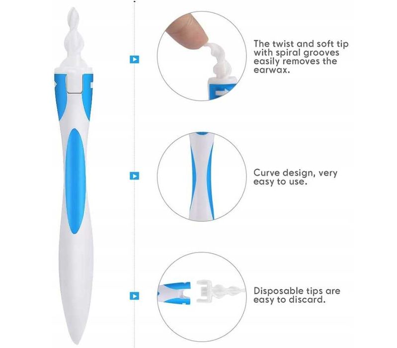 FIND BACK urządzenie do czyszczenia uszu 16 końcówek