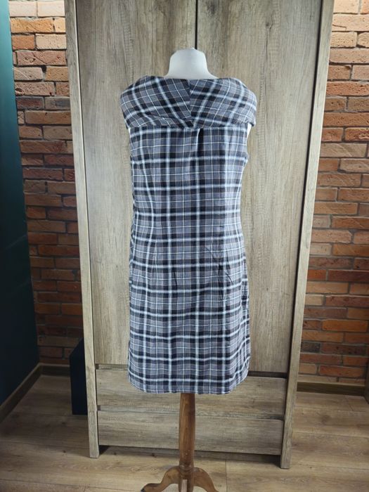 Sukienka letnia w kratkę lekka Street One boho vintage 38 M