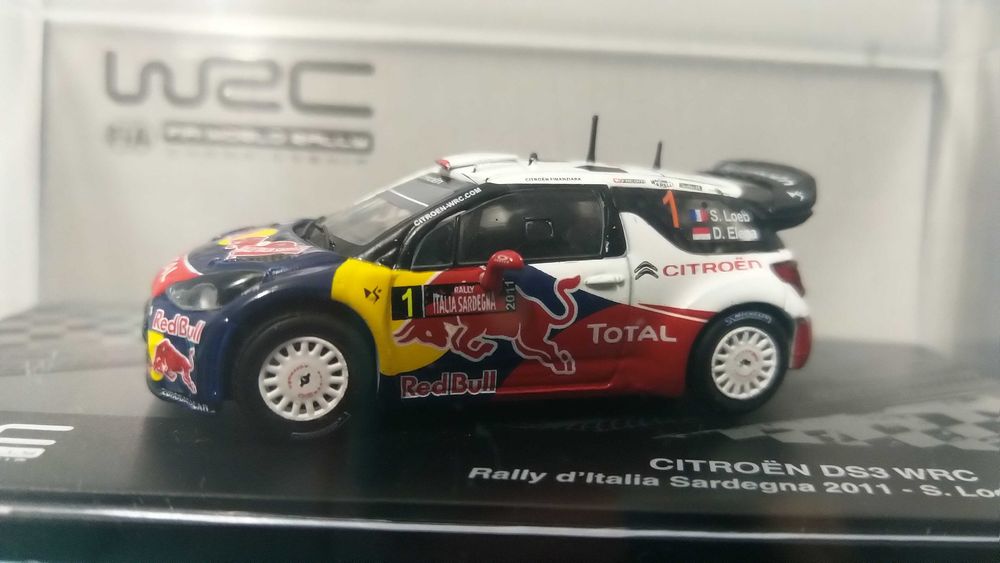 Citroen DS3 WRC #1 Loeb: Rally Itália-Sardenha 2011 Winner - Miniatura escala 1/64