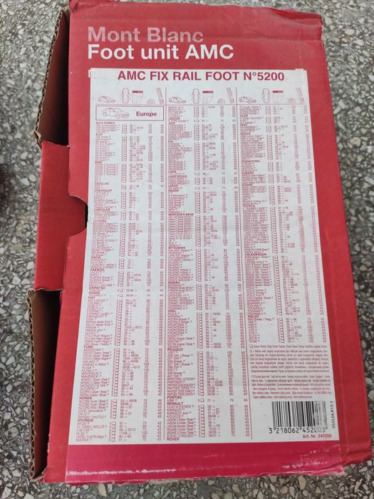 Stopy mocowania do bagażnika Mont Blanc serii AMC