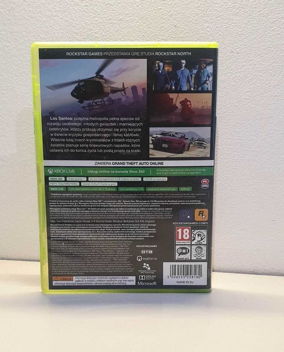 Gra Grand Theft Auto V GTA 5 Xbox 360 3xPL + Unikat MAPA
