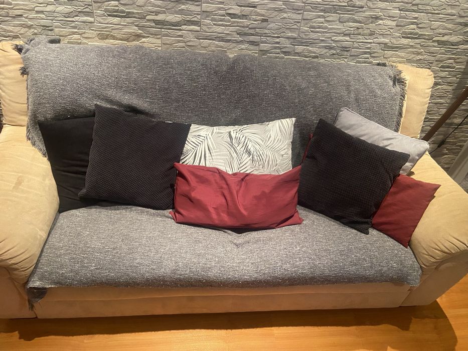 Sofa 3 lugares beje