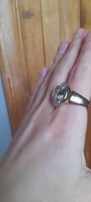 Dyrberg/Kern кольцо золотое с кристаллами Swarovski III (18,15 мм) 7 г