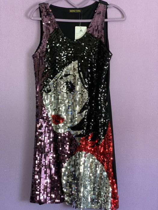 Сукня плаття-майка в паєтках 42-44