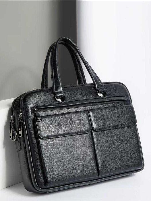 Чоловічий шкіряний портфель/сумка для ноутбука