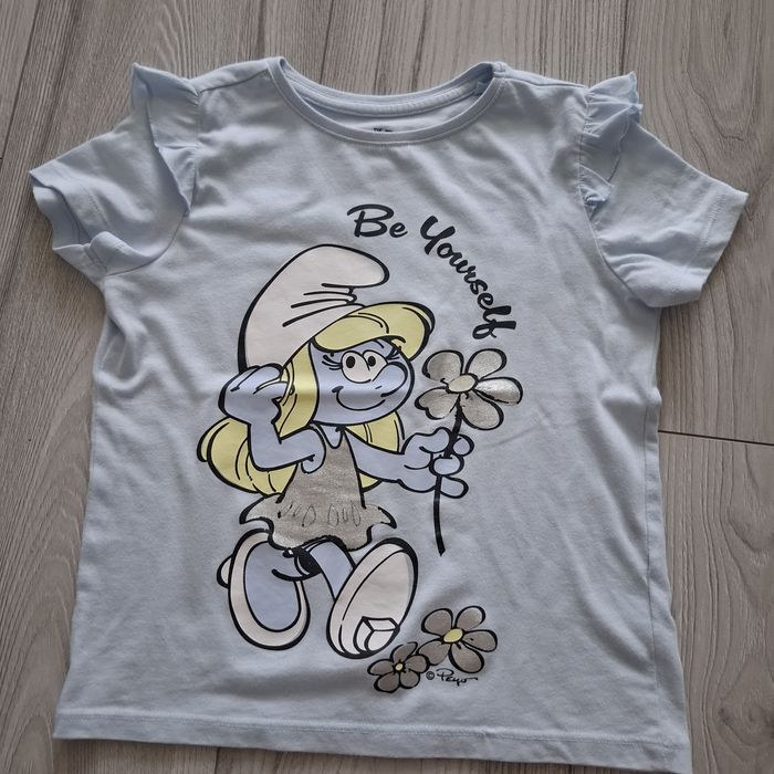 Bluzka t-shirt rozmiar 116 Smerfetka