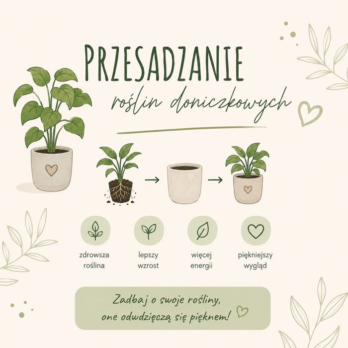 Przesadzanie roślin doniczkowych/ walka ze szkodnikami