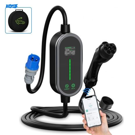 Зарядний пристрій 32А 7кВт KW для електромобіля WIFI Smartlife зарядка
