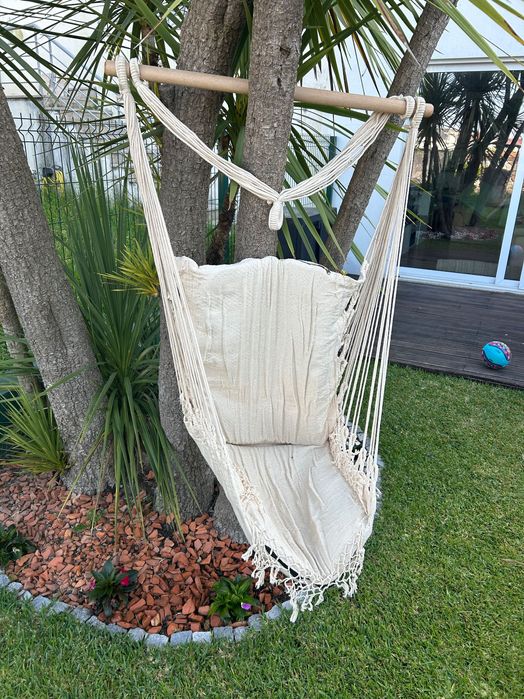 Cadeira Baloiço de Jardim em Tecido