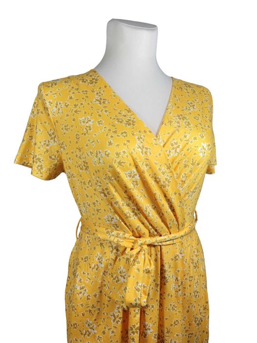 Nowa żółta sukienka 40,L/42,XL wzór w kwiatki BonPrix BPC na lato