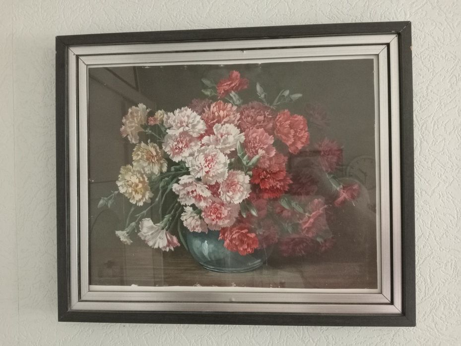 Obraz za szkłem rama drewniana wymiar 58 x 48 cm