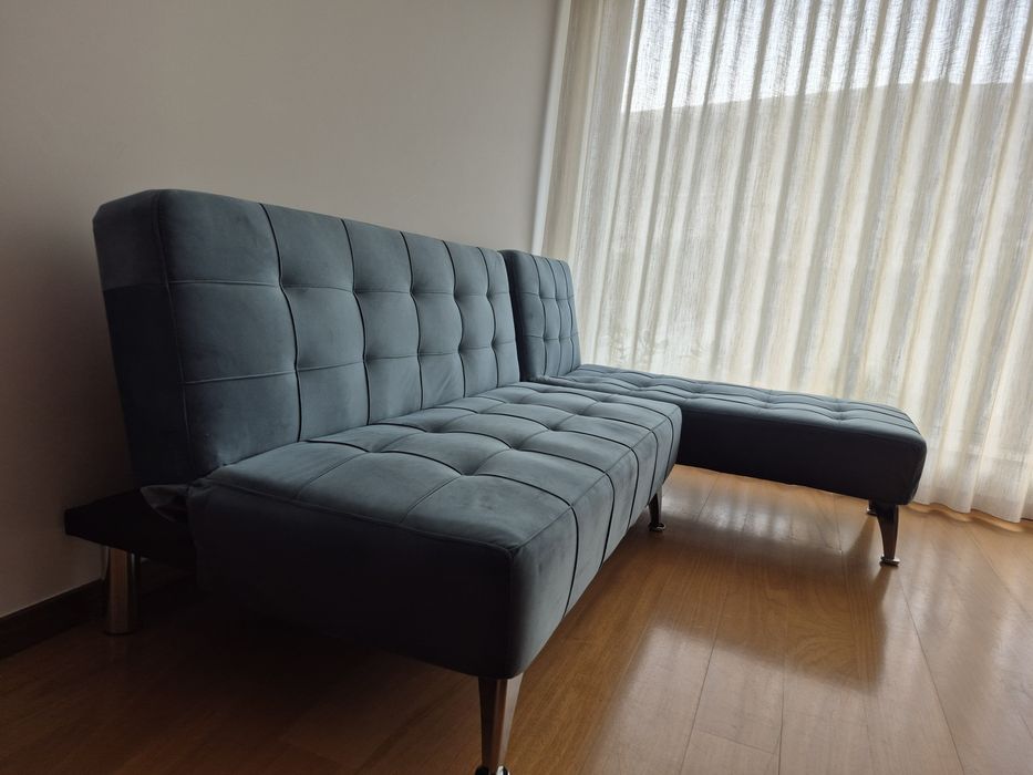 Sofá Cama Chaise Longue Modular (Estado Novo!)