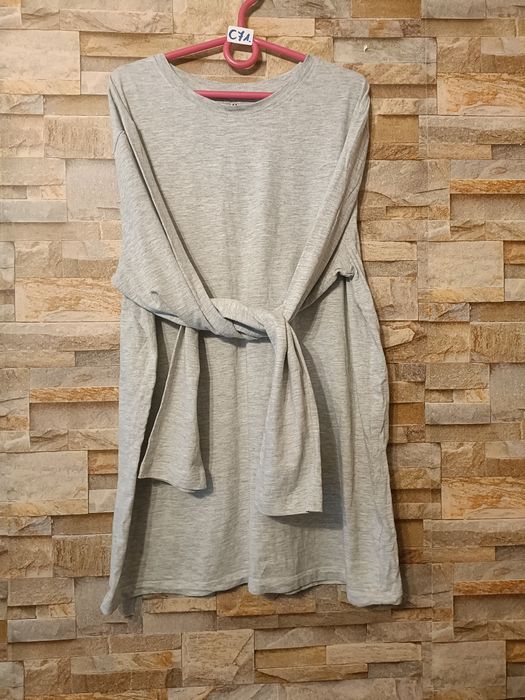 Szara bluzka z długim rękawem Basic rozmiar 170. H&M