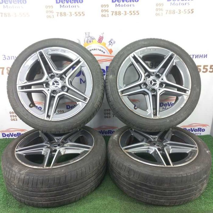 AMG диски Mercedes W177 R18 5x112 ET49 7.5J з гумою Bridgestone Turanza T005 91W A1774011500