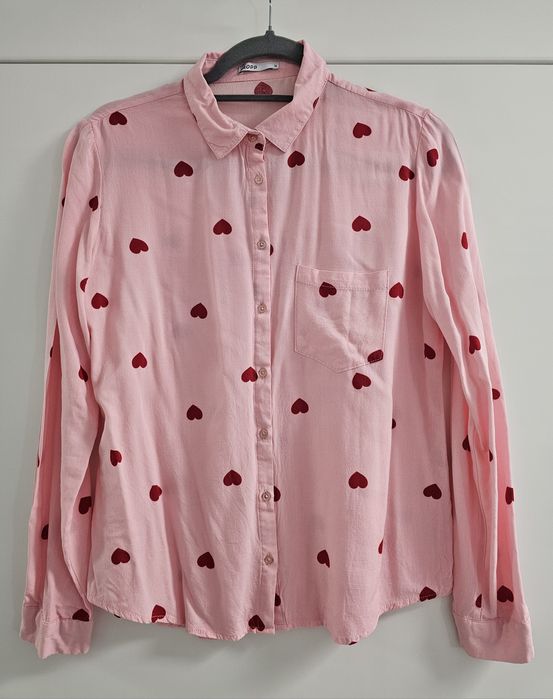 Różowa koszula w serca Cropp rozm. M