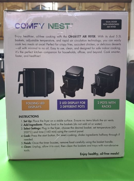 Air Fryer Cesta Dupla 11Lt.