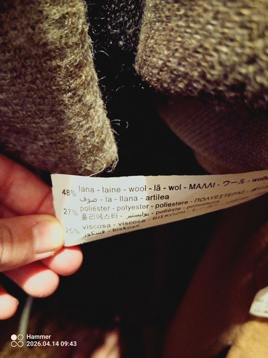 Płaszcz camel Zara z kieszeniami szlafrokowy