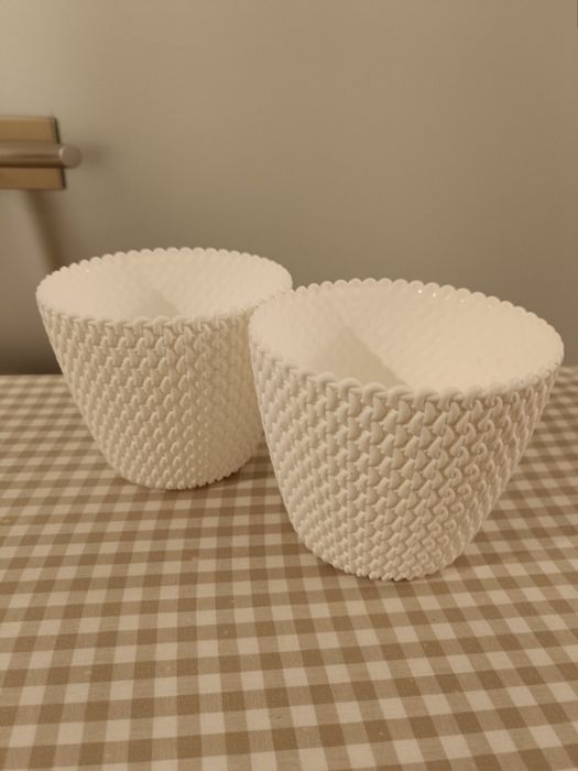 Doniczki białe małe na kwiaty 12cm