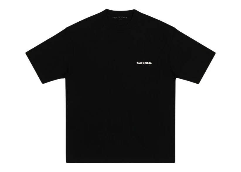Мужские футболки Balenciaga BB черная белая унисекс баленсиага