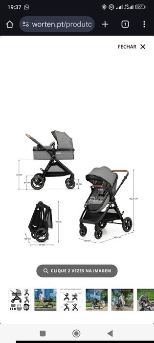 Carrinho de bebé 3 em 1