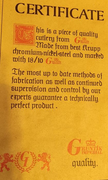 Столовый набор" GRUNDIK IMPERIAL"84"