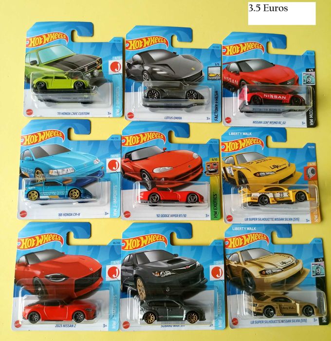 Hot Wheels Main Line novos em cartela