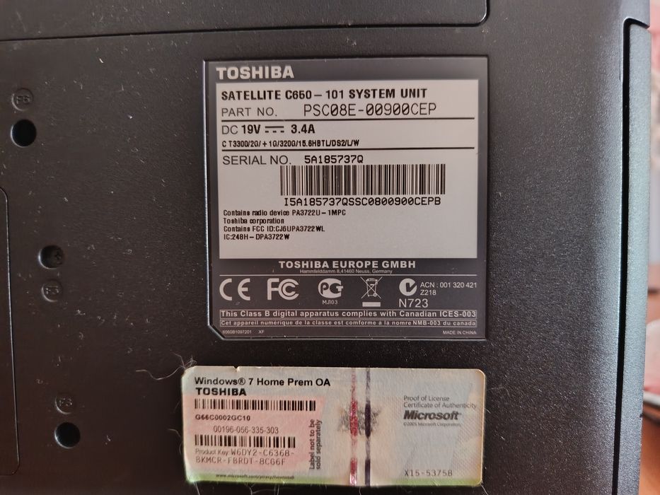 Toshiba Satellite C-650