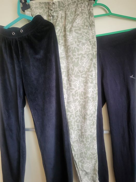 Spodnie z weluru I tkaniny leginsy r. 158
