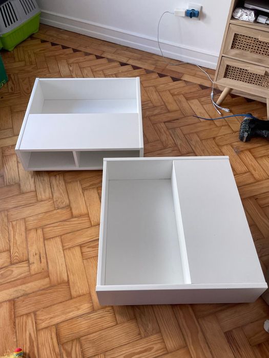 Módulos de arrumação com rodas IKEA branco (2 unidades)