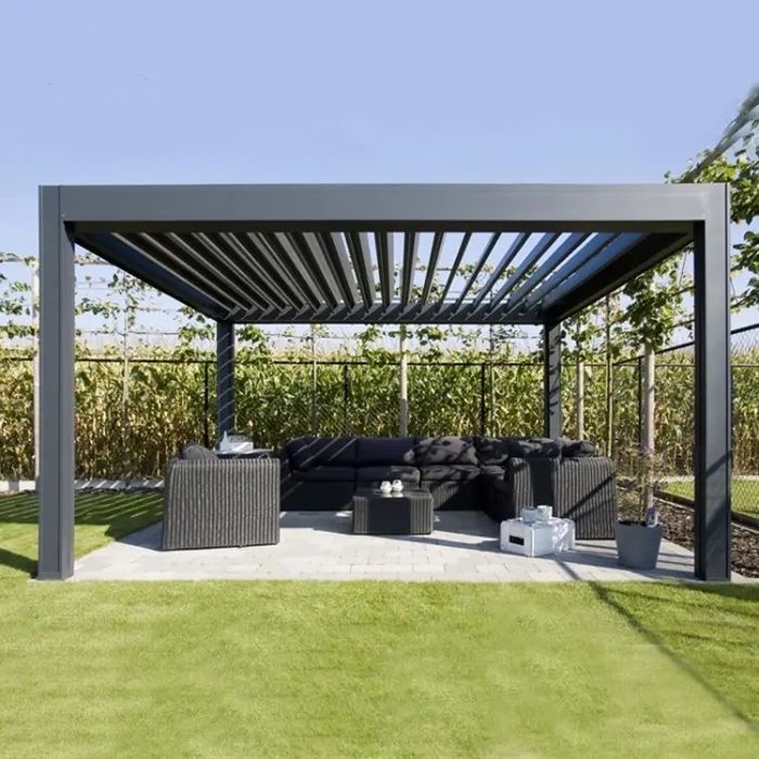 Altana pergola aluminiowa 3x3 Led RGB elektryczny dach