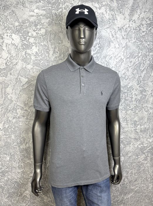 Polo Ralph Lauren slim fit поло футболка L размер серая, коричневая