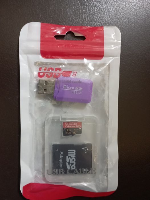 Карта пам'яті SanDian Extreme Pro microSDXC 2 TB UHS-T U3+ SD адаптер