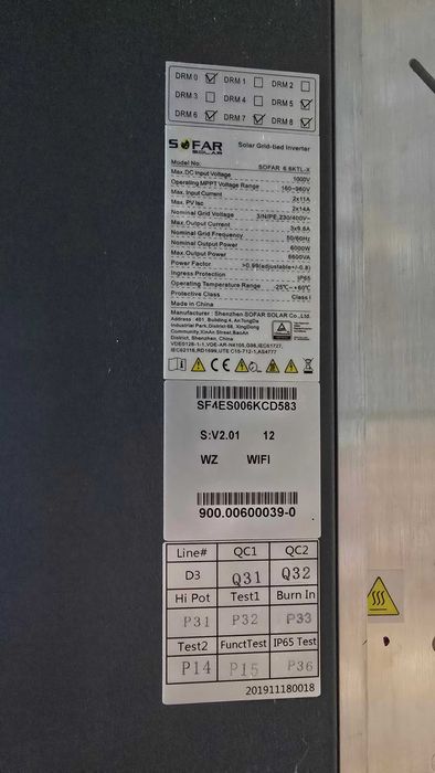 inwerter falownik Sofar Solar 6.6 KTL-X