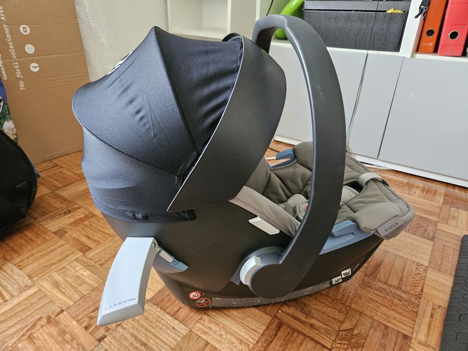 Ovo Cybex Aton 5 – Soho Grey | Bom estado | Seguro e premiado