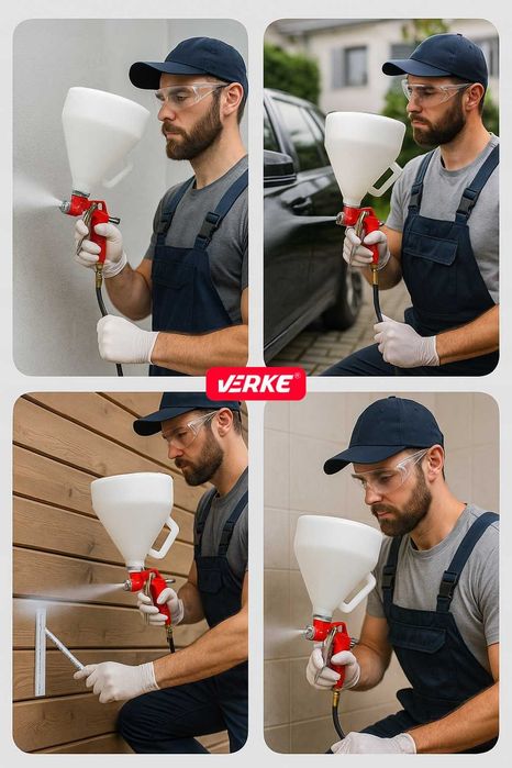 Pistolet do tynkowania tynków malowania pneumatyczny   ŚCIAN TYNKARSKI