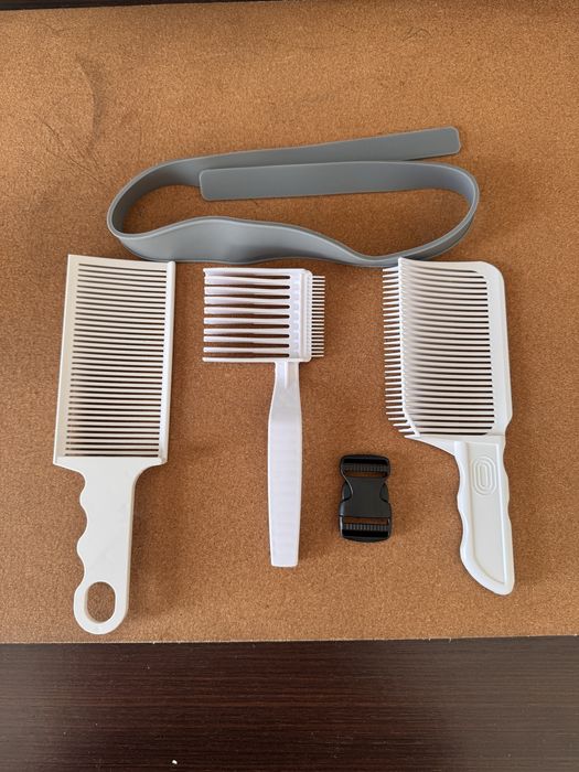 Kit Completo Guia para Corte Degradê / Disfarce (Pentes + Faixa de Silicone)