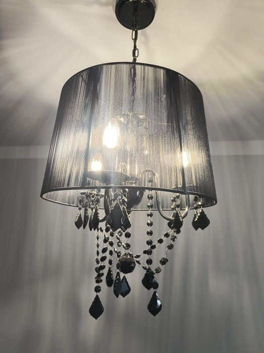 Lampa wisząca Mona 3xE14 czarna LP-5005/3P czarna 24H