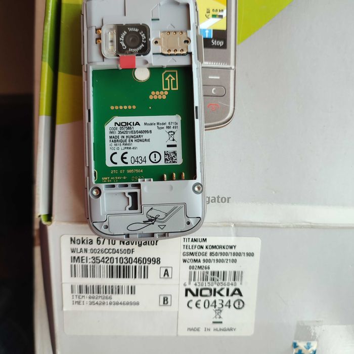 Oryginalna Nowa Nokia 6710 Navigator Titanium SWAP