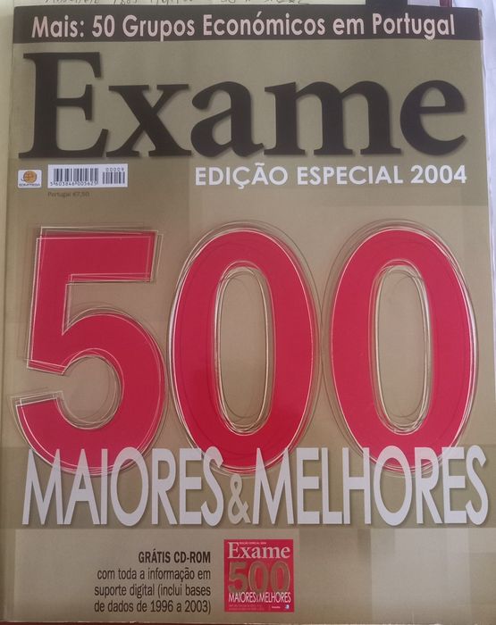 as 500 maiores 2004 e 50 grupos económicos revista e CD-ROM