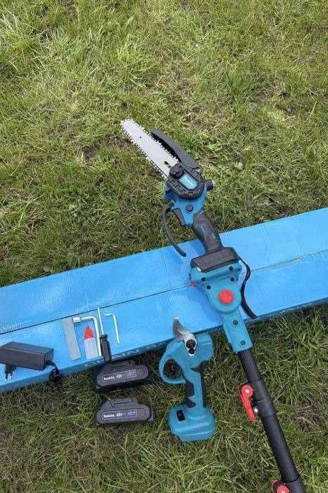 Акумуляторний секатор зі штангою + акумуляторна ланцюгова пила makita