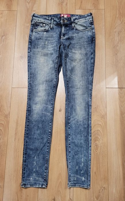 Jeansy damskie slim leg poprzecierane H&M roz 27 36/S/8