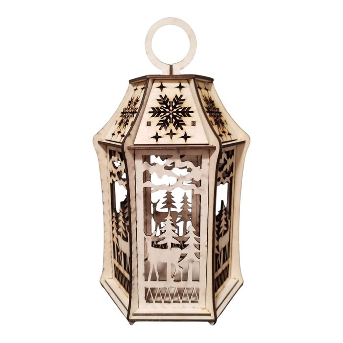 Lampion na podgrzewacz - sklejka