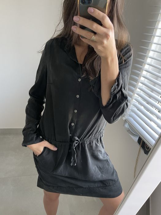 Szmizjerka Noa Noa S 36 jeansowa czarna tencel 100% sukienka jesienna