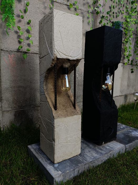 Lampa betonowa typu loft