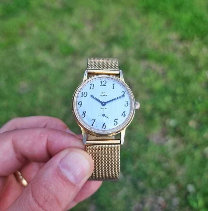 Relógio Vintage YEMA Sous Marine Gold Plated (Mecânico Corda Manual)