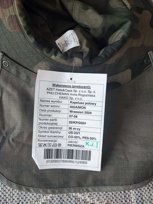 Kapelusz polowy 402A/MON roz. 57-58