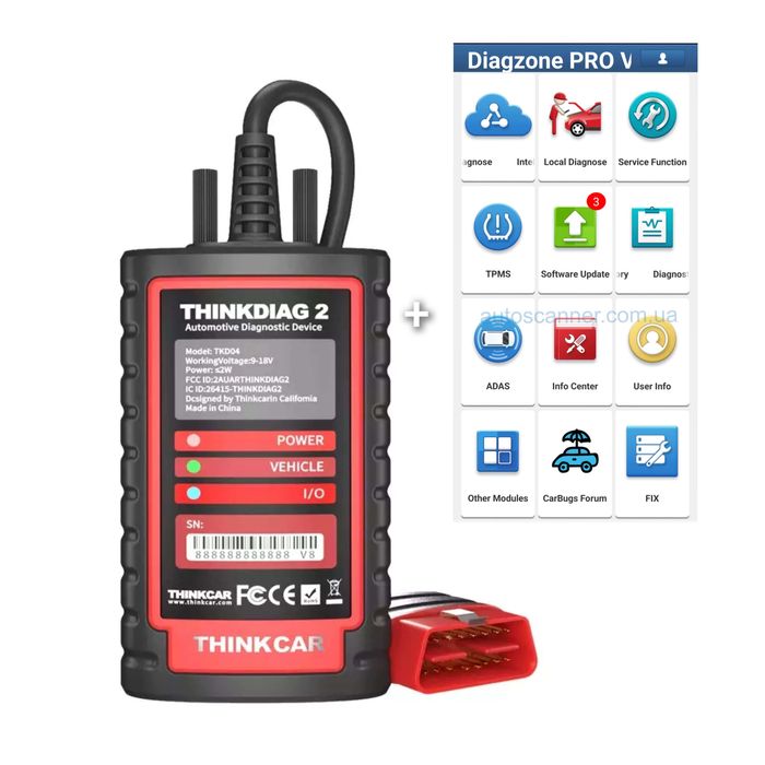 Thinkdiag 2 X431  2 роки оновлень.Автосервіс/Легкові+Електро+Вантажні/